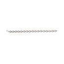 10K Rose Gold Plated Sterling Silver 1/4 Cttw Diamond Heart Link Bracelet