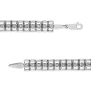 .925 Sterling Silver 1.0 Cttw Rose Cut Diamond Double-Link 7" Tennis Bracelet (I-J Color, I3 Clarity)