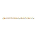 14K Yellow Gold 9 7/8 Cttw Princess and Baguette Diamond Bow and Box Link Tennis Bracelet (G-H Color, VS1-VS2 Clarity) - 7" Inches