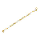 14K Yellow Gold 7.50 Cttw Princess and Baguette Diamond Geometric Link Bracelet