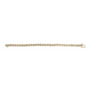 14K Yellow Gold Plated .925 Sterling Silver 1/10 Cttw Diamond Open Circle Beaded Wheel Link Tennis Bracelet (I-J Color, I3 Clarity) - 7.25"