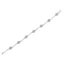 .925 Sterling Silver 1/4 Cttw Diamond Cluster Miracle-Set Station & Twisted Bar 7" Tennis Bracelet (H-I Color, I2-I3 Clarity)