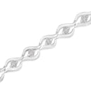 .925 Sterling Silver 1/2 Cttw Rose Cut Diamond Almond Shape Link Tennis Bracelet (I-J Color, I3 Clarity) - 7â€Â