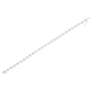 .925 Sterling Silver 1/2 Cttw Rose Cut Diamond Almond Shape Link Tennis Bracelet (I-J Color, I3 Clarity) - 7â€Â