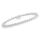 .925 Sterling Silver 1/2 Cttw Diamond Miracle-Set 7" Tennis Bracelet (I-J Color, I3 Clarity)
