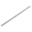 .925 Sterling Silver 3.0 Cttw Diamond Multi Row Cluster Slanted Wave Link 7-¼†Tennis Bracelet (I-J Color, I2-I3 Clarity)