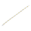 10k Yellow Gold Plated Sterling Silver 1/4 cttw Diamond Infinity and X Link Bracelet (I-J Clarity, I2-I3 Color) - Size 7.25"