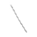 .925 Sterling Silver 1 3/4 Cttw Diamond Wave and X Link Tennis Bracelet (I-J Color, I3 Clarity) - 7"