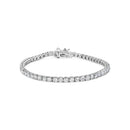 10K White Gold 6.00 Cttw Classic Natural Diamond Tennis Bracelet