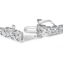 10K White Gold 6.00 Cttw Classic Natural Diamond Tennis Bracelet