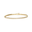 14K Yellow Gold 6.0 Cttw Classic 4 Prong Set Round Brilliant Cut Diamond Tennis Bracelet (K-L Color, VS2-SI1 Clarity) - 7.25"