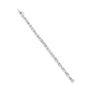 14K White Gold 3.0 Cttw Invisible Set Princess Cut Diamond Link and Buckle 7.25" Tennis Bracelet (I-J Color, I1-I2 Clarity)