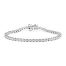 14K White Gold 6.00 Cttw Lab Grown Diamond Classic Tennis Bracelet - 7.25"