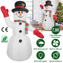 7.9FT Christmas Inflatable Giant Snowman Blow up Light up Snowman with LED Lights Hat Scarf IPX4 Waterproof Christmas Outdoor Yard Lawn Holiday Decor