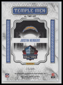2025 Panini Phoenix Temple Men Autographs Justin Herbert #/49 Auto #TMP-JHT