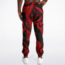 Red and Black Slime Oil Spill Unisex Cargo Joggers (Fleece Lined)