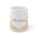 Little Friends Mug, Cute Woodland Animals Personalized Name Chocolate, Coffee Mug, Tea Cup — 11oz Mug