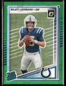 2025 Donruss Optic Rated Rookies Preview Green Pandora Riley Leonard #/25 #341