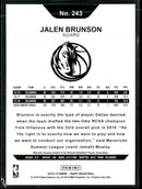 2018-19 Hoops Jalen Brunson Rookie #243