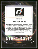 2025-26 Panini Donruss Night Moves Rookie Card Hansen Yang #12