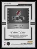 2022-23 Panini Noir Elegant Decor Rookie Jerseys Prime Shaedon Sharpe #/49