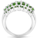 2.48 Carat Genuine Chrome Diopside .925 Sterling Silver Ring