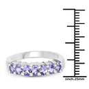 1.19 Carat Genuine Tanzanite .925 Sterling Silver Ring