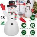 7.9FT Christmas Inflatable Giant Snowman Blow up Light up Snowman with LED Lights Hat Scarf IPX4 Waterproof Christmas Outdoor Yard Lawn Holiday Decor