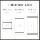 MADISON PARK SIGNATURE Turkish 100% Cotton 600Gsm Luxury Premium Thick Soft Abos