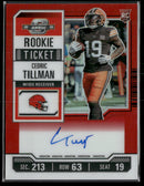 2023 Panini Contenders Optic Rookie Ticket Red Auto #/99 Cedric Tillman #104