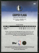 2025-26 Topps Signature Class Cooper Flagg Rookie #101