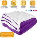 Fleece Throw Blanket Warm Soft Flannel Bed Cover Cuddly Cozy Sofa Travel Car Blanket w/ Queen King Throw Size Optional