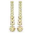 18K White Gold Plated 7.22 Carat Genuine Citrine .925 Sterling Silver Earrings