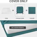 Easy-Going Waterproof Patio Outdoor Cushion Covers Replacement 22x20x4 inch 2 Pa