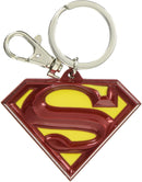 Superman Logo DC Comics Colored Pewter Keychain with Clip
