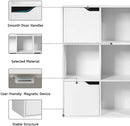 9-Cube Wooden Freestanding Bookcase for Home and Office