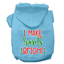 Christmas Pet Dog & Cat Hoodie Screen Printed, "I Make Spirits Bright"