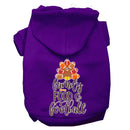 Pet Dog and Cat Hoodie Screen Printed, "Family, Food, & Football"