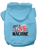 Pet, Dog & Cat Hoodie Screen Printed, "Just A Love Machine"