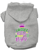 Pet Dog & Cat Hoodie Screen Printed, "Laissez Les Bons Temps Rouler"