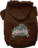 Pet Dog & Cat Screen Printed Hoodie for Small to Medium Pets (Sizes XS-XL), "Alaska Retro Crabs"