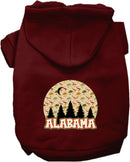 Pet Dog & Cat Screen Printed Hoodie for Medium to Large Pets (Sizes 2XL-6XL), "Alabama Under The Stars"