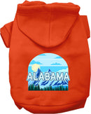 Pet Dog & Cat Screen Printed Hoodie for Small to Medium Pets (Sizes XS-XL), "Alabama Trailblazer"