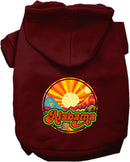 Pet Dog & Cat Screen Printed Hoodie for Small to Medium Pets (Sizes XS-XL), "Alabama Mellow Mountain"
