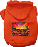 Pet Dog & Cat Screen Printed Hoodie for Small to Medium Pets (Sizes XS-XL), "Arizona Neon Desert"