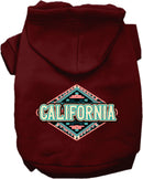 Pet Dog & Cat Screen Printed Hoodie for Small to Medium Pets (Sizes XS-XL), "California Peach Aztec"
