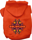 Pet Dog & Cat Screen Printed Hoodie for Small to Medium Pets (Sizes XS-XL), "Colorado Navajo Tribal"
