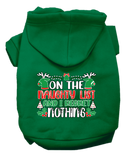 Christmas Pet, Dog & Cat Hoodie Screen Printed, "On The Naughty List And I Regret Nothing"