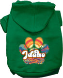 Pet Dog & Cat Screen Printed Hoodie for Small to Medium Pets (Sizes XS-XL), "Idaho Groovy Summit"