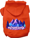 Pet Dog & Cat Screen Printed Hoodie for Small to Medium Pets (Sizes XS-XL), "Minnesota Alpine Pawscape"